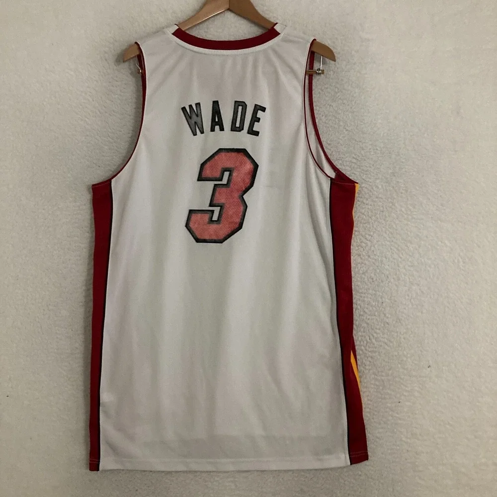 Adidas Authentics Miami Heat Dwayne Wade Jersey‎ Mens XL +2 Embroidered Swingman